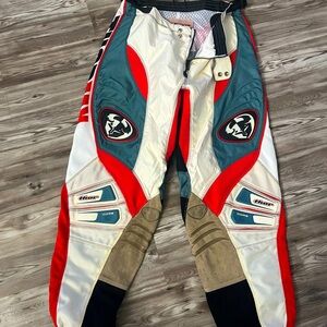Thor Men's MX Racing Pants - Red, White, and Gray